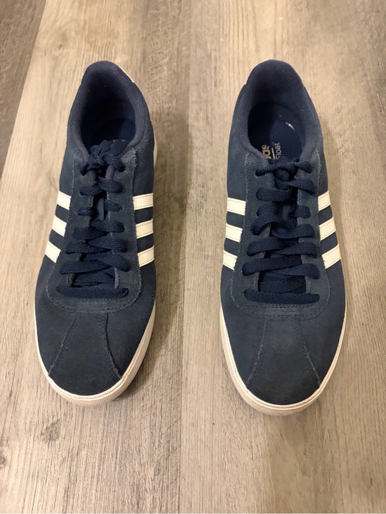 adidas Shoes - Adidas Navy Ortholite Float Women's Navy Suede with White Stripes Size 8.5
